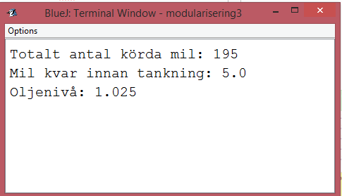 Uppgift 3 (2 p) Utgångspunkten för den här uppgiften är klasserna Bil respektive Behållare nedan. För klassen Bil finner du källkoden och för klassen Behållare finner du dess Java-dokumentation.