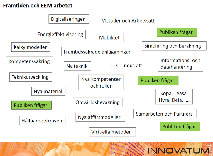 Som grädde på moset en framtidsdiskussion! Ett fullspäckat program avslutades med en diskussion runt underhållets framtida utmaningar med fokus på EEM.