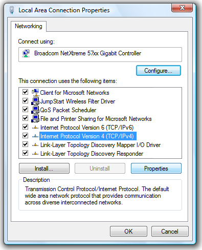7 Support 7.1.1 Tilldela en statisk IP-adress i Windows Vista Anvisningar Gör så här: 1 Klicka på Nätverk på Windows Start-meny. 2 Klicka på Nätverks- och delningscenter i det översta fältet.
