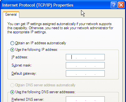 7 Support 7.1.2 Tilldela en statisk IP-adress i Windows XP Anvisningar Gör så här: 1 Klicka på Kontrollpanelen på Windows Start-meny.