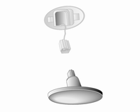 5. Ta bort de tre skruvarna från baksidan av lampenheten. 6. Ta bort lamphållaren från lampenheten. 7. Tryck in glödlampan lätt i sockeln, vrid den moturs, ta bort den och byt glödlampa.