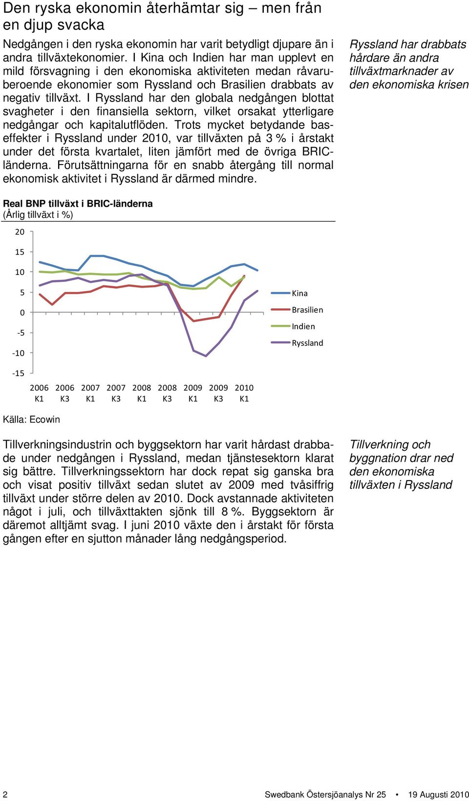 I Ryssland har den globala nedgången blottat svagheter i den finansiella sektorn, vilket orsakat ytterligare nedgångar och kapitalutflöden.