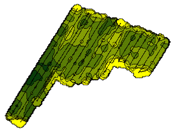 13 Aktivitet I samband med den sista bladmögelbekämpningen scannas potatisfältet med N- sensor En biomassakarta upprättas över fältet Mängden biomassa (indexvärde) enligt kartan läggs till grund för