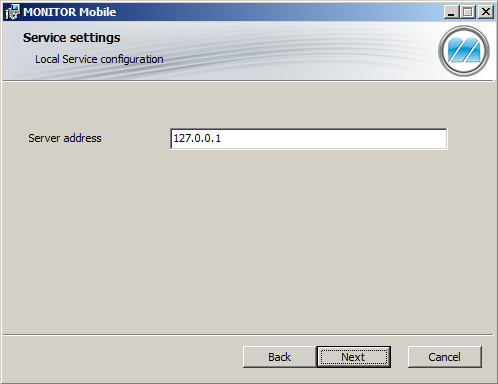 Uppdatering av MONITOR Mobile 8.0 -- (sida 4 av 10) adress nedan). När du fyllt i uppgiften här, klicka på Next.