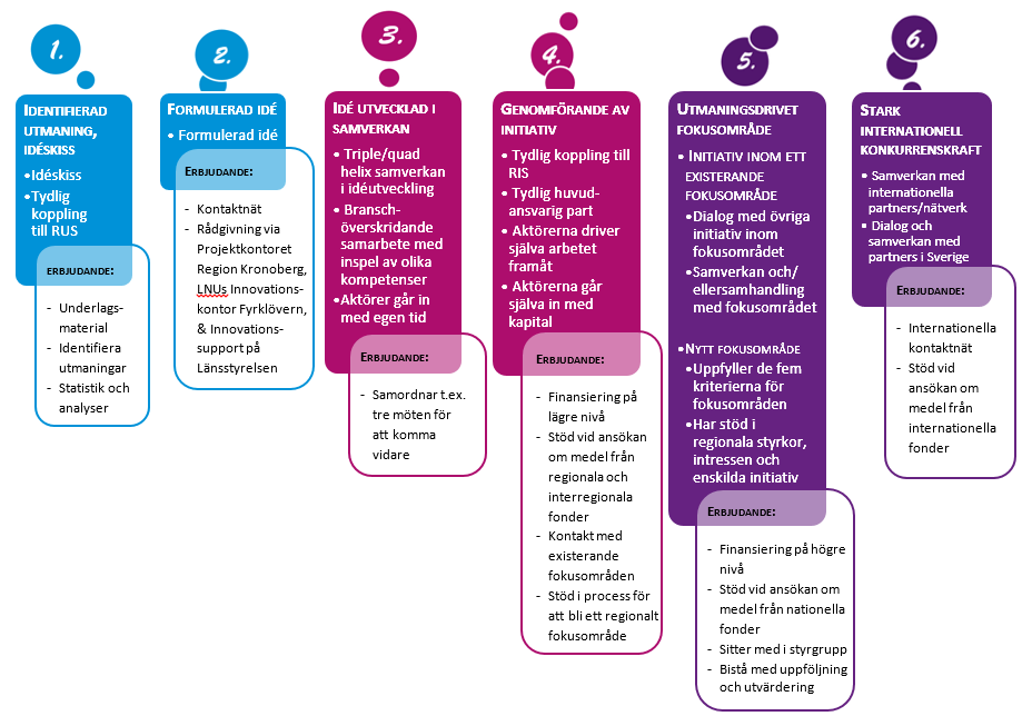 HUR GÅR VI TILL VÄGA? Hur innovationsarbetet ska bedrivas avgörs av respektive organisation med utgångspunkt i de samtal som förs i RIS ledningsforum och RIS arbetsgrupp.