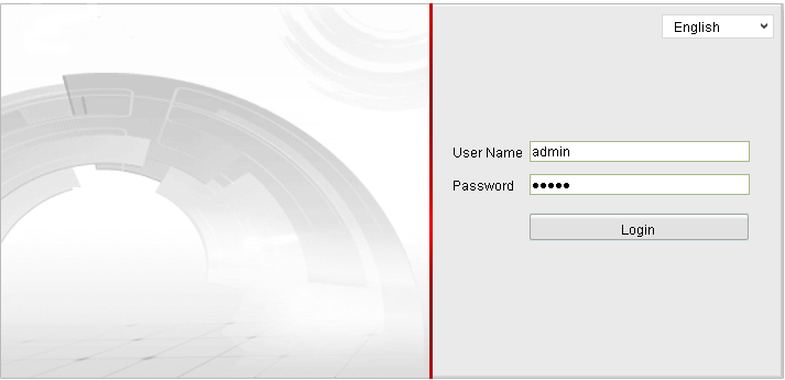 4 Åtkomst via webbläsare Gör så här: 1. Ö ppna webbläsaren. 2. Ange nätverkskameran IP-adress i webbläsarens adressfält och tryck sedan på Enter för att öppna inloggningsgränssnittet. 3.