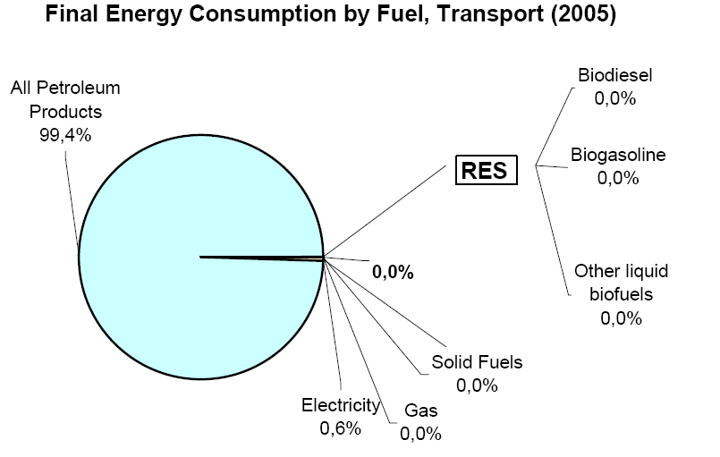 Denmarks transportsektor Källa: EU (http://www.energy.