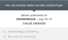 Bild 8 Arbetsyta - Verktyg Autospara Vid ändring så sparas all information automatiskt Visningsinställningar Publicering och Urval Förhandsgranskning Jämför olika versioner Dessa verktyg finns allra