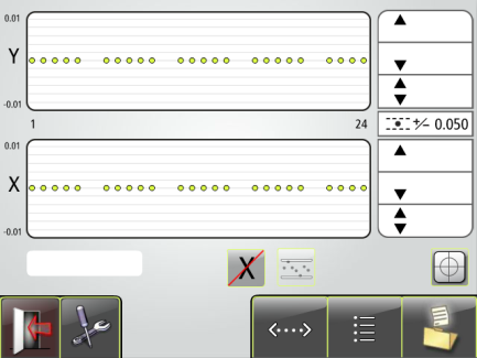 MÄTNING Sammanfattningsskärm Registrering av mätpunkter sker på mätpunktsskärmen. Du öppnar mätpunktsskärmen genom att peka på en punkt och sedan släppa den. Den valda punkten markeras med grön färg.
