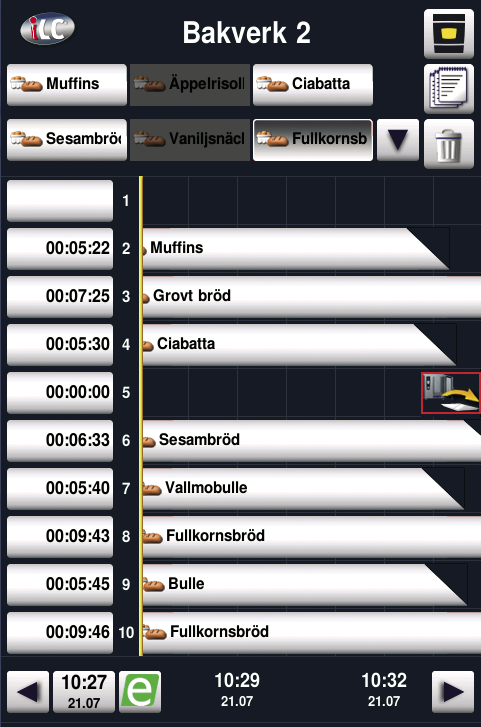 Gräddningstiden anpassas efter den aktuella beskickningsmängden samt hur ofta och länge dörren står öppen och ser till att dina bakverk alltid håller samma höga och jämna kvalitet.