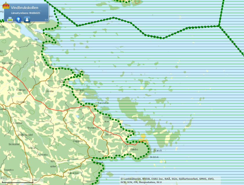 Vindpark Marvikens öar Samrådsunderlag 2014-03-28 Områdesbeskrivning Vattenområdet utanför