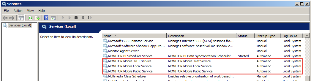 Installation av MONITOR Mobile 8.0 -- (sida 6 av 12) Starta MONITOR Mobile Server 1.