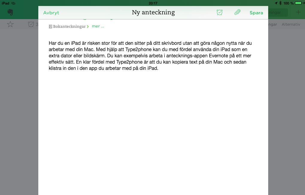 Nytt användningsområde för din ipad Har du en ipad är risken stor för att den sitter på ditt skrivbord utan att göra någon nytta när du arbetar med din Mac.
