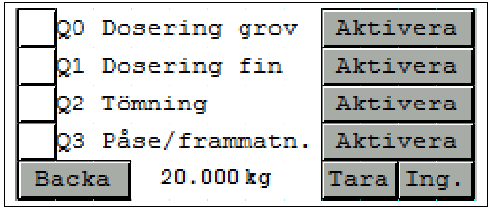 Register (Artikelregister) Under Register finns ett materialförbrukningsregister som visar hur mycket material per artikel som har doserats.