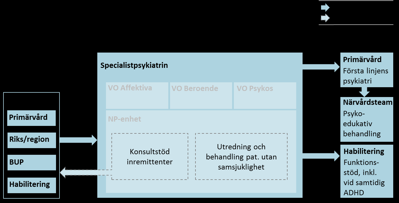 * Hab ansvarar för utredning av misstänkt Npf hos sina patienter i normalfallet Figur 4: Översikt förslag till landstingsövergripande ansvarsfördelning Nedan beskrivs den föreslagna