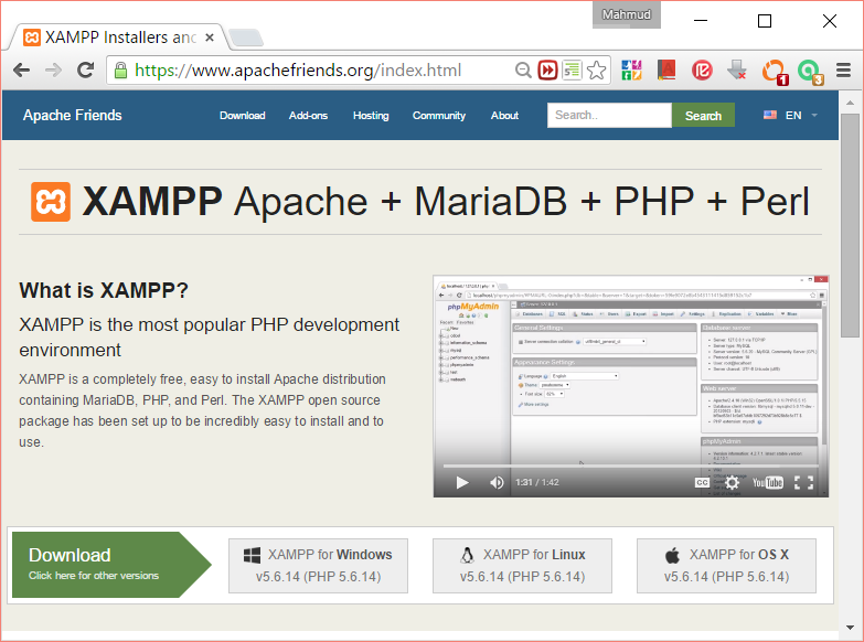 XAMPP www.apachefriends.