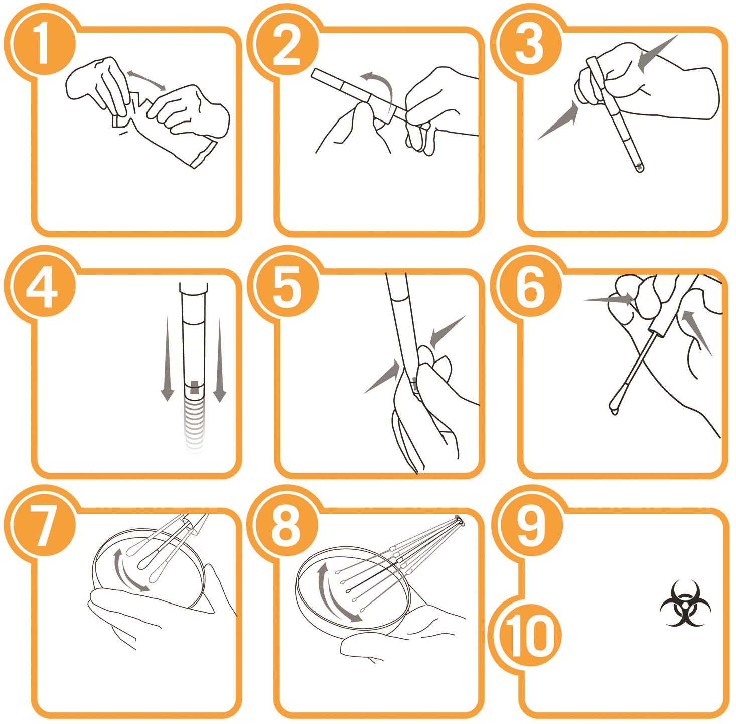 ILLUSTRERADE INSTRUKTIONER Ge den oöppnade KWIK-STIK -påsen tid att anpassa sig till rumstemperatur. Öppna påsen genom att riva vid inskärningen och ta ut KWIK-STIK -enheten.