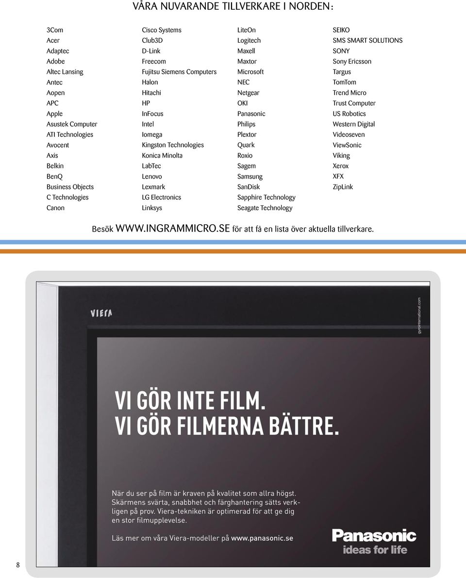 LiteOn Logitech Maxell Maxtor Microsoft NEC Netgear OKI Panasonic Philips Plextor Quark Roxio Sagem Samsung SanDisk Sapphire Technology Seagate Technology SEIKO SMS SMART SOLUTIONS SONY Sony