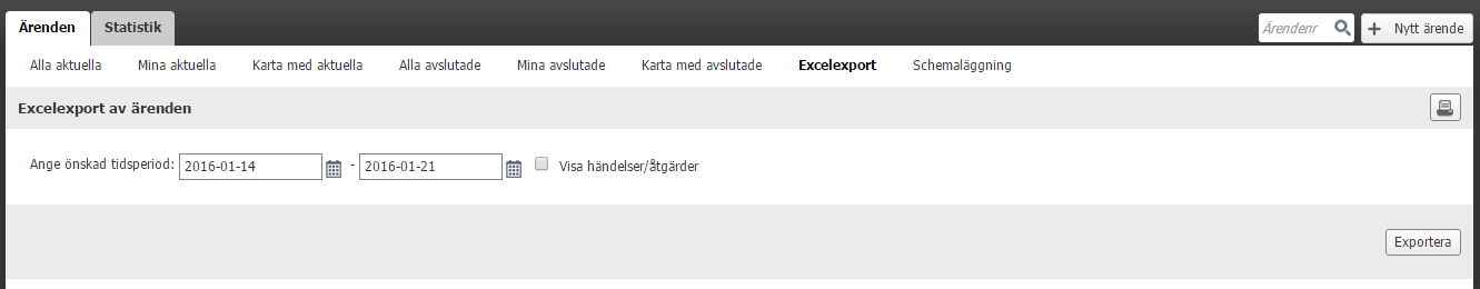 Figur 35: Gör en Excelexport för att kunna göra