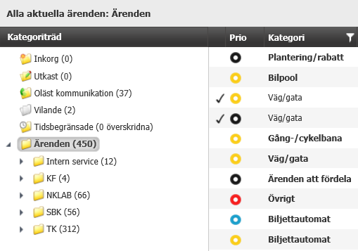 När ett sådant meddelande kommer in, vilket även kan ske när ett ärende är avslutat, får vald ärendeansvarig e-post om att det har kommit in kommunikation i det aktuella ärendet.