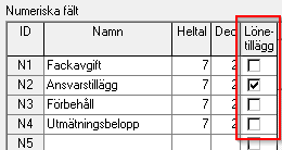 Lönestrukturstatistik SCB/SN/KFS Flex Lön 2016 8 Rapportering till Statistiska Centralbyrån SCB Nedan beskrivs var uppgifter för respektive fält hämtas. Ange i rapportens urval att den avser SCB.