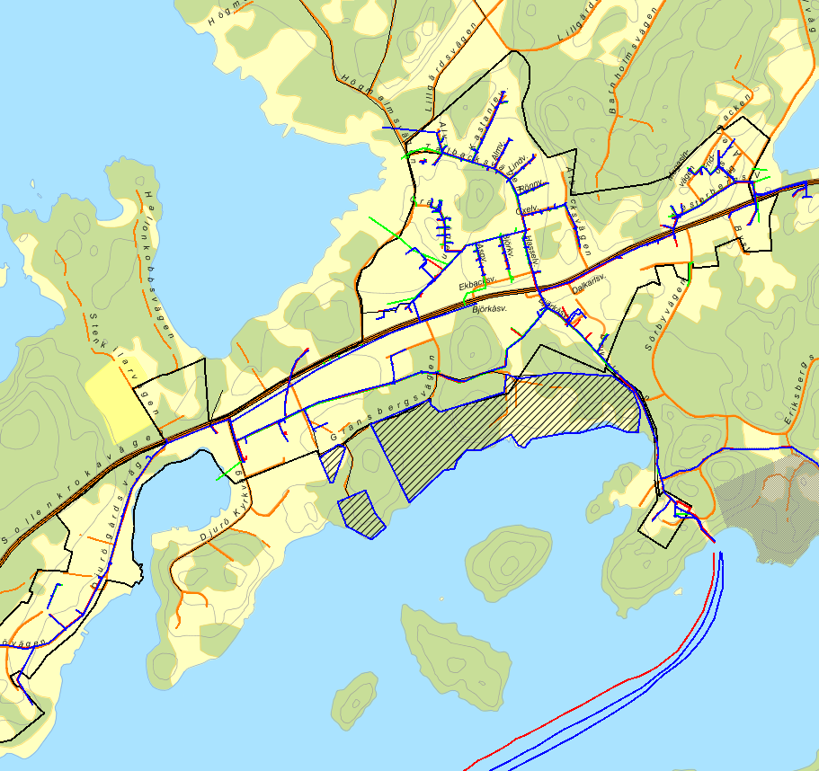 Gransbergsvägen Permanentning 9 fastigheter/2 permanentbebodda/10 folkbokförda (22%) Tomtstorlek Mycket varierande tomtstorlek från 1 600 till 37 000 m 2.