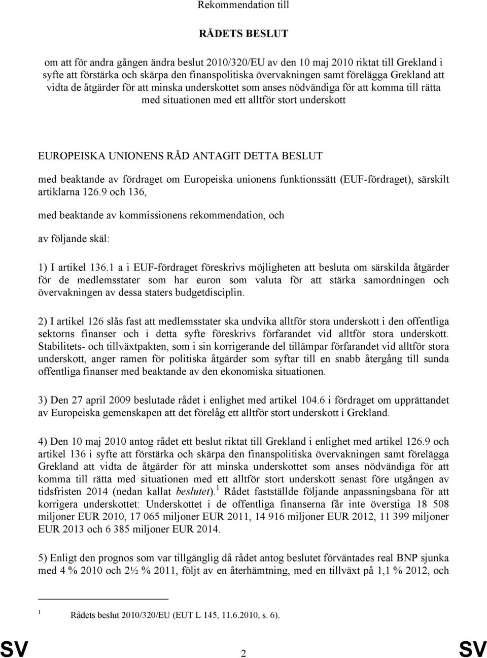 DETTA BESLUT med beaktande av fördraget om Europeiska unionens funktionssätt (EUF-fördraget), särskilt artiklarna 126.