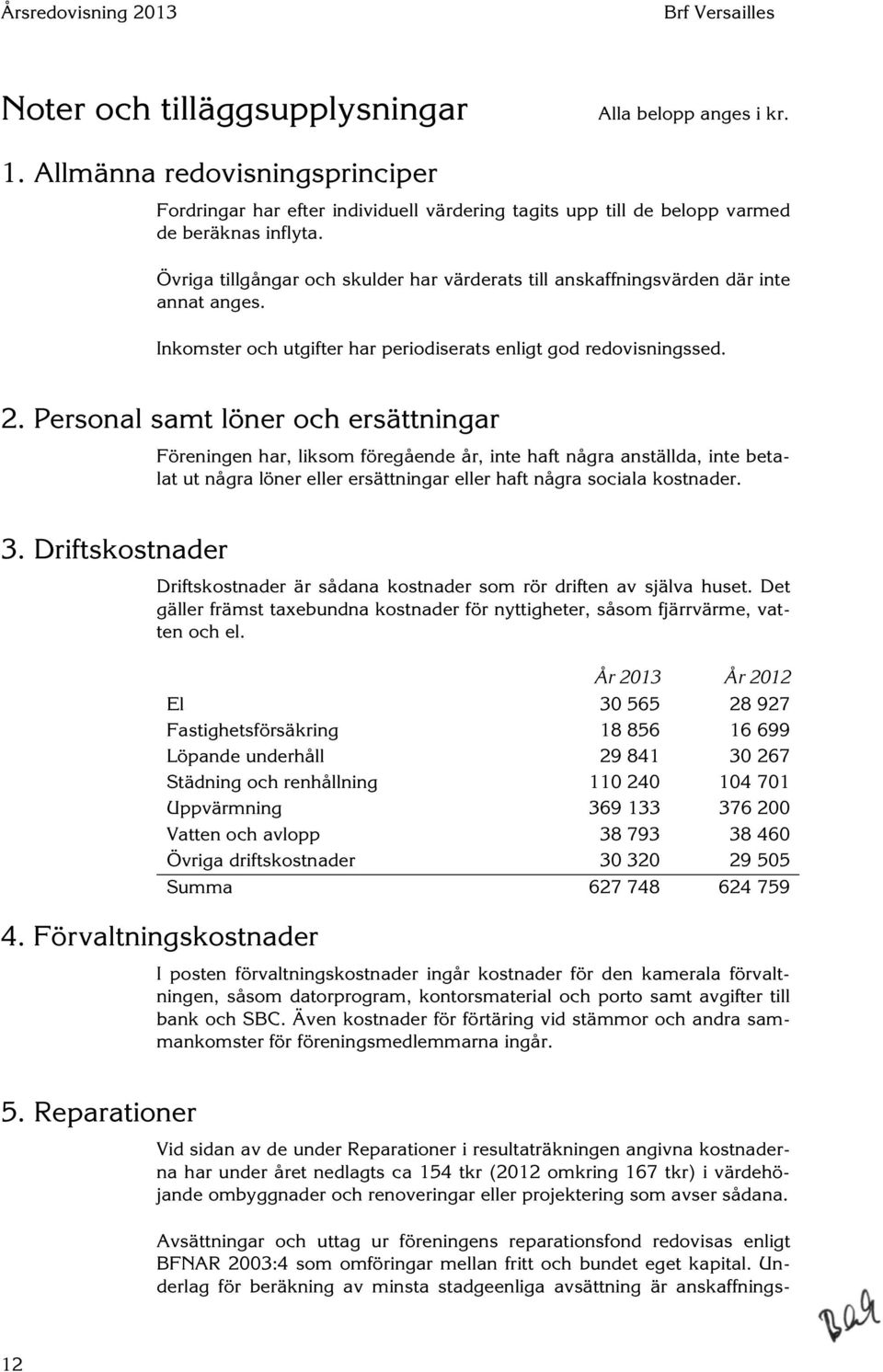 Övriga tillgångar och skulder har värderats till anskaffningsvärden där inte annat anges. Inkomster och utgifter har periodiserats enligt god redovisningssed. 2.