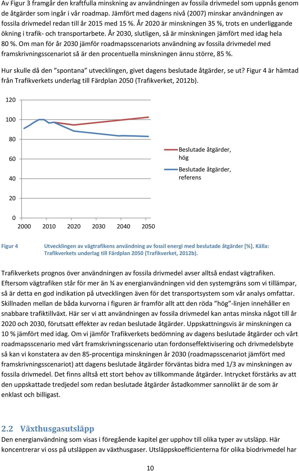 År 2030, slutligen, så är minskningen jämfört med idag hela 80 %.