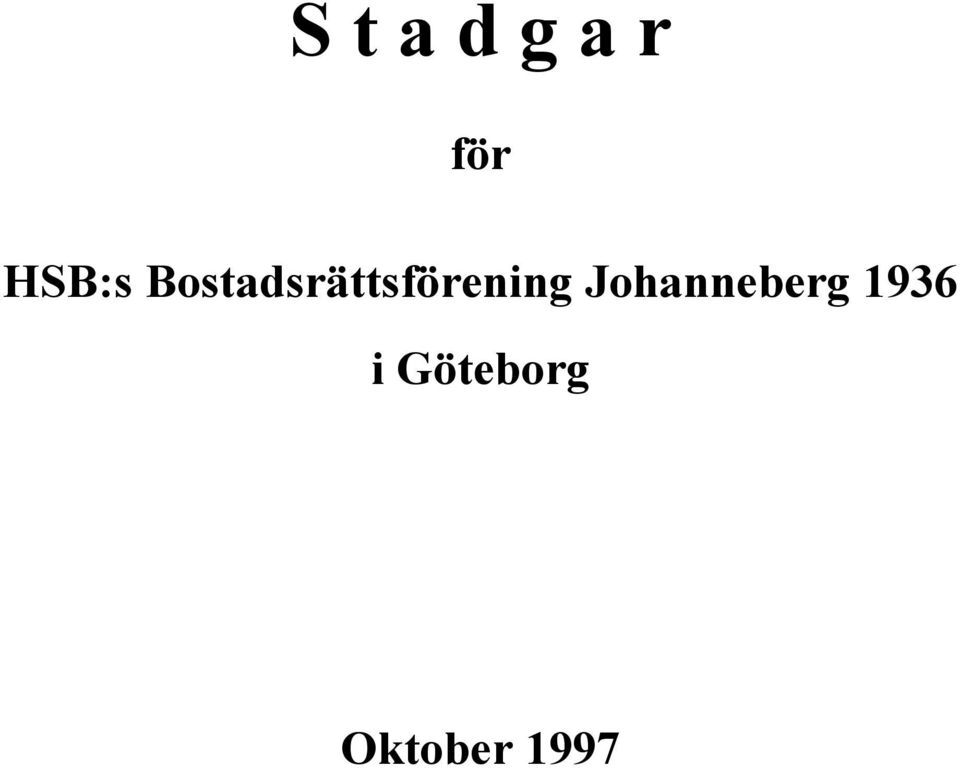 Bostadsrättsförening