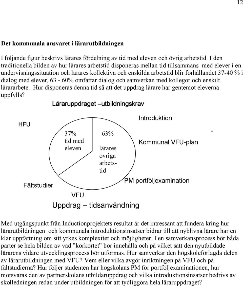 dialog med elever, 63-60% omfattar dialog och samverkan med kollegor och enskilt lärararbete. Hur disponeras denna tid så att det uppdrag lärare har gentemot eleverna uppfylls?