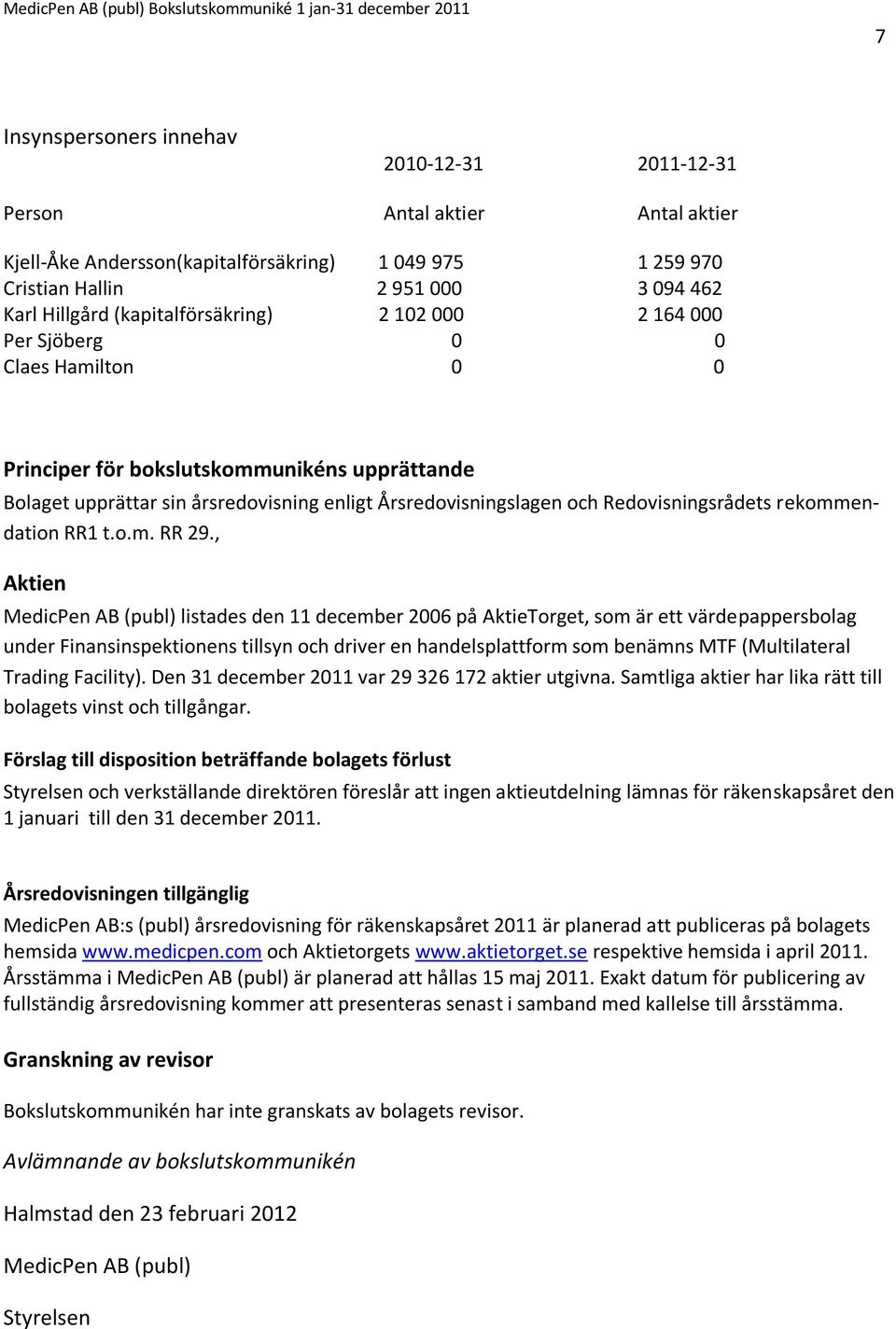 Redovisningsrådets rekommendation RR1 t.o.m. RR 29.