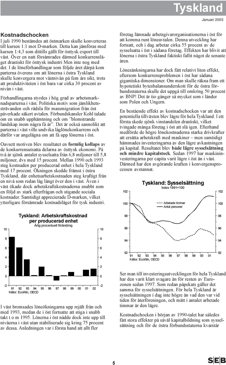 I de löneförhandlingar som följde året därpå kom parterna överens om att lönerna i östra Tyskland skulle konvergera mot västnivån på fem års sikt, trots att produktiviteten i öst bara var cirka 3