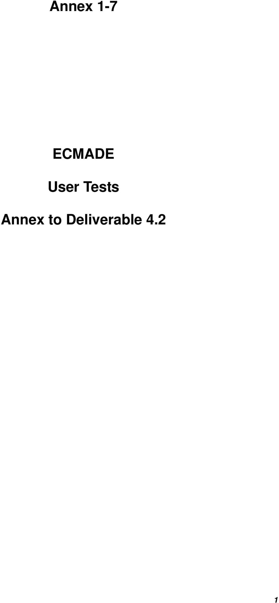 Tests Annex