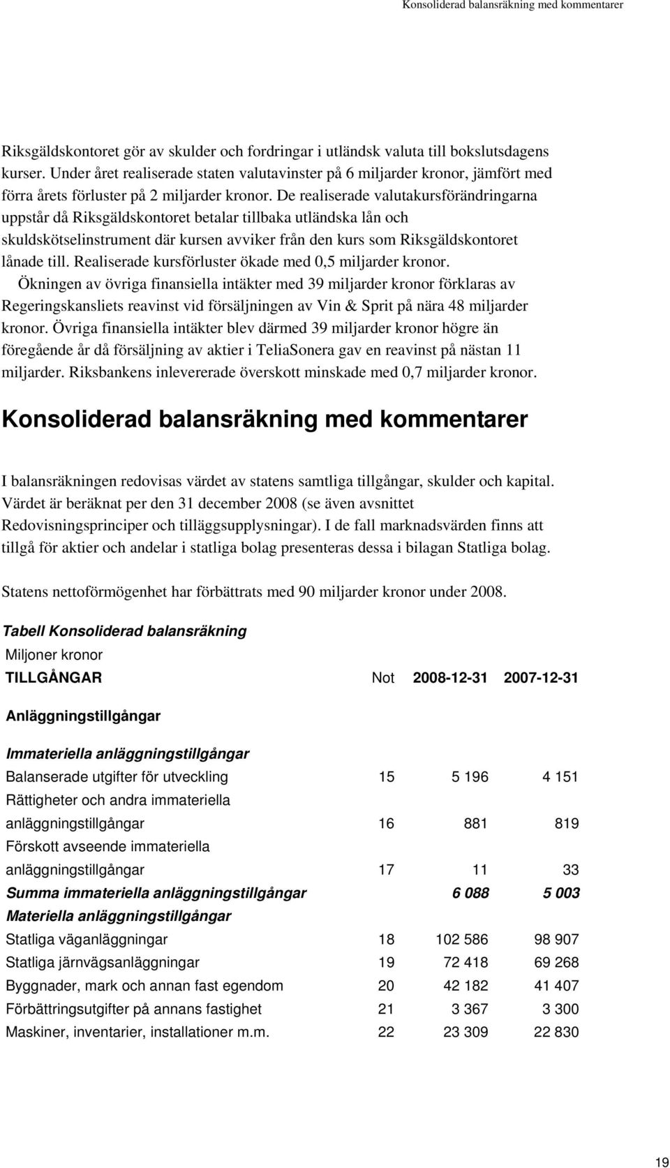 De realiserade valutakursförändringarna uppstår då Riksgäldskontoret betalar tillbaka utländska lån och skuldskötselinstrument där kursen avviker från den kurs som Riksgäldskontoret lånade till.