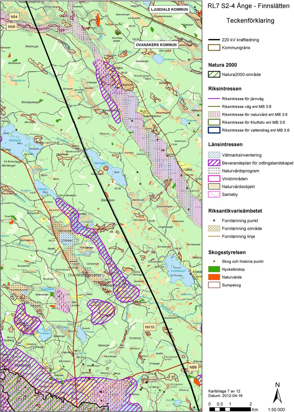 kraftledning OVANÅKERS KOMMUN Natura