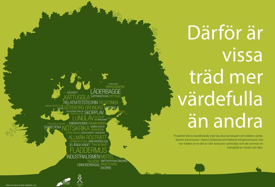 Sexton kommuner i Västra Götaland och Halland vill gemensamt visa hur träden
