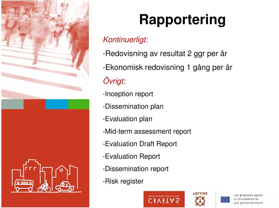 -Dissemination plan -Evaluation plan -Mid-term assessment report