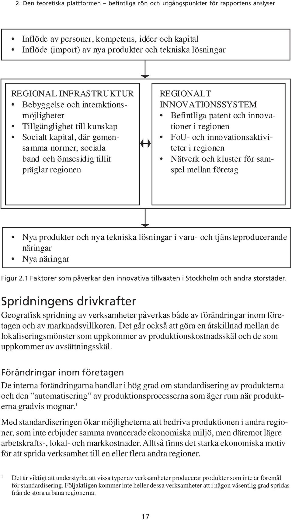 INNOVATIONSSYSTEM Befintliga patent och innovationer i regionen FoU- och innovationsaktiviteter i regionen Nätverk och kluster för samspel mellan företag Nya produkter och nya tekniska lösningar i