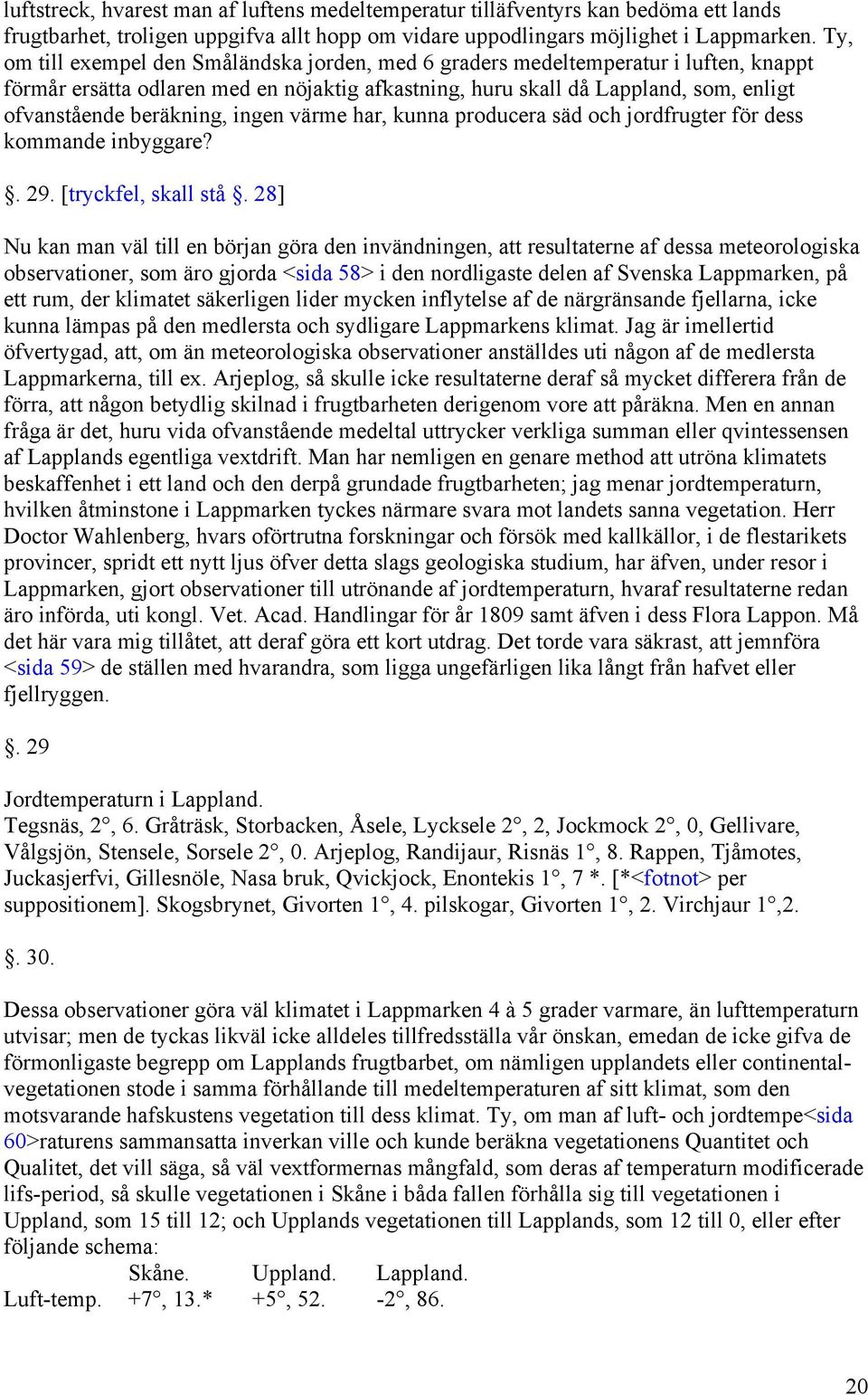 beräkning, ingen värme har, kunna producera säd och jordfrugter för dess kommande inbyggare?. 29. [tryckfel, skall stå.