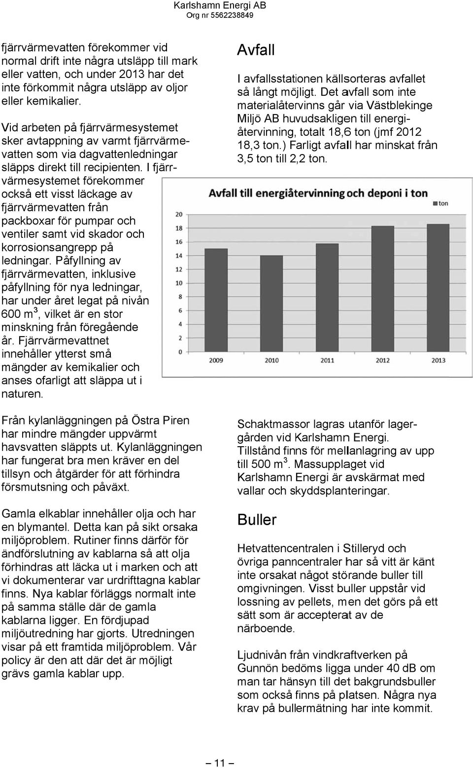 I fjärr- vatten som via dagvattenledningar värmesystemet förekommer också ett visst läckage av fjärrvärmevatten från packboxar för pumpar och ventiler samt vid skador och korrosionsangrepp på