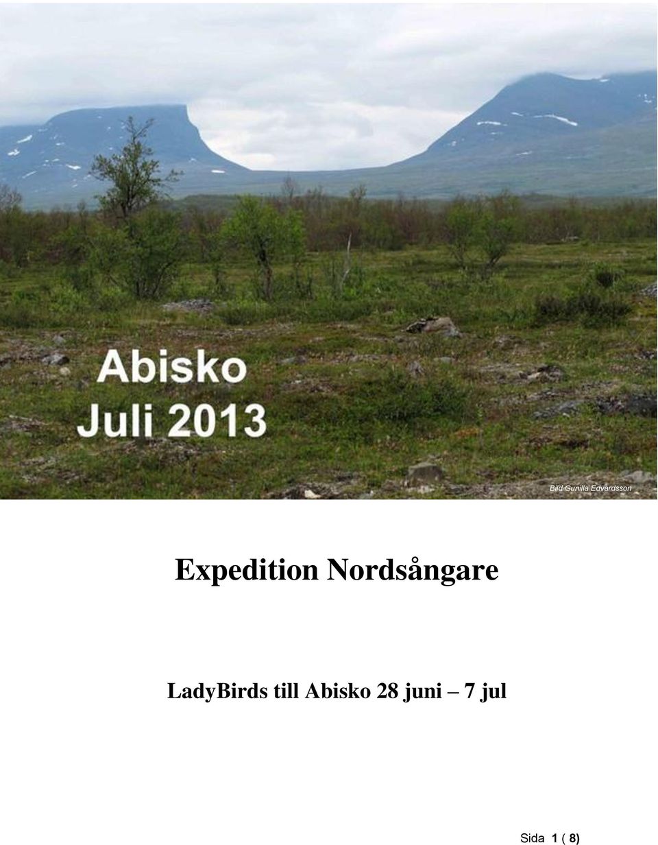 LadyBirds till Abisko