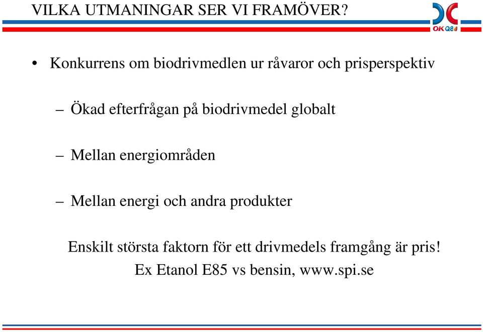 efterfrågan på biodrivmedel globalt Mellan energiområden Mellan energi