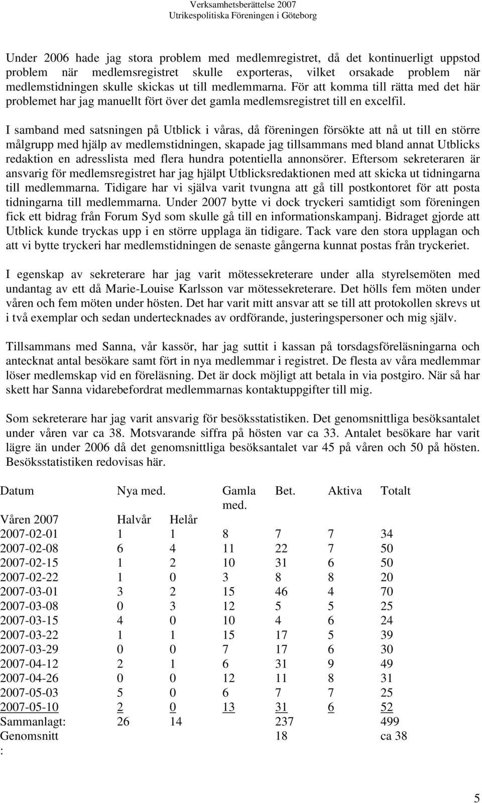 I samband med satsningen på Utblick i våras, då föreningen försökte att nå ut till en större målgrupp med hjälp av medlemstidningen, skapade jag tillsammans med bland annat Utblicks redaktion en