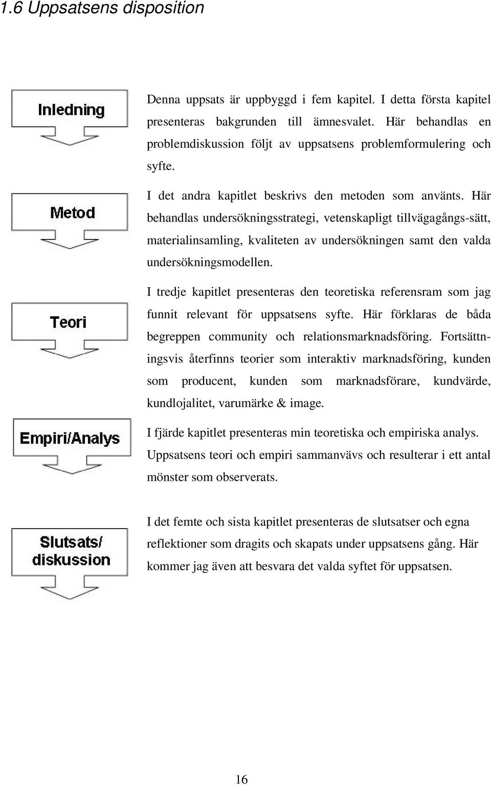 Här behandlas undersökningsstrategi, vetenskapligt tillvägagångs-sätt, materialinsamling, kvaliteten av undersökningen samt den valda undersökningsmodellen.