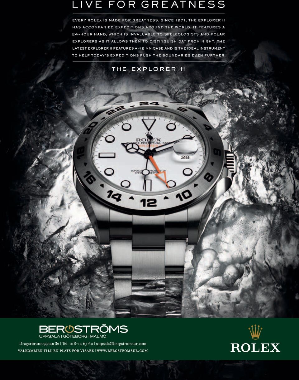 IT FEATURES A 24-HOUR HAND, WHICH IS INVALUABLE TO SPELEOLOGISTS AND POLAR EXPLORERS AS IT ALLOWS