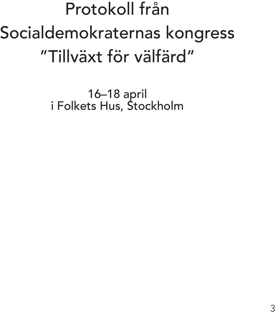 kongress Tillväxt för