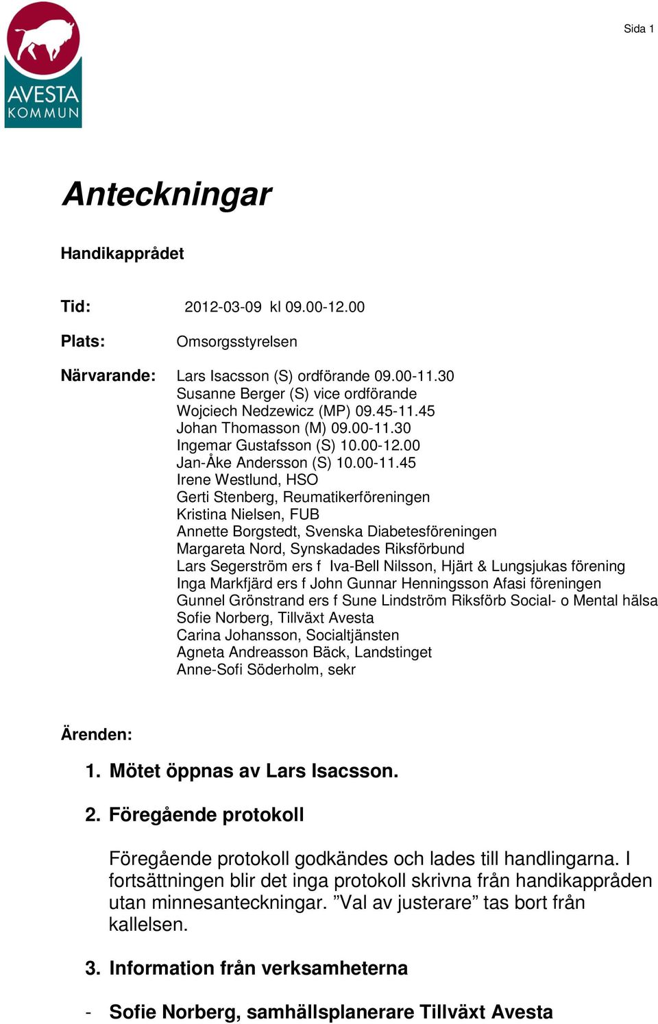 30 Ingemar Gustafsson (S) 10.00-12.00 Jan-Åke Andersson (S) 10.00-11.