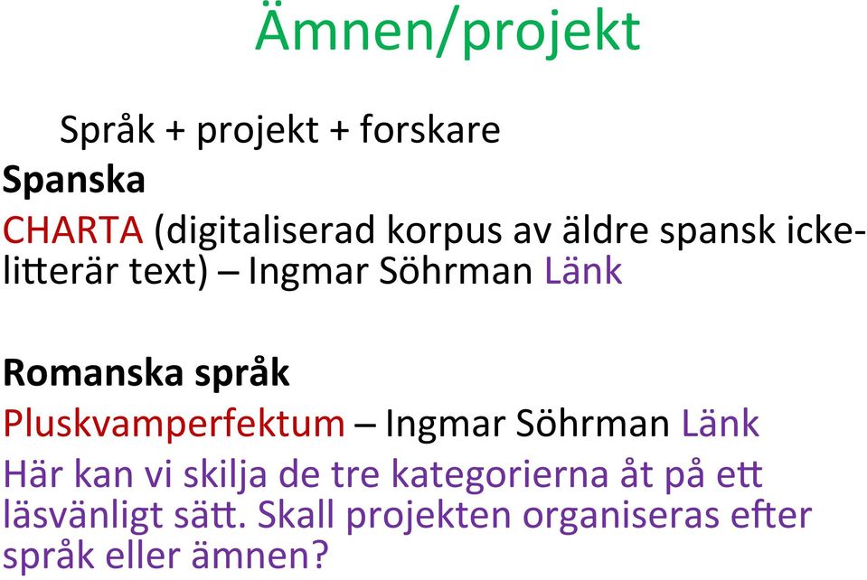 språk Pluskvamperfektum Ingmar Söhrman Länk Här kan vi skilja de tre