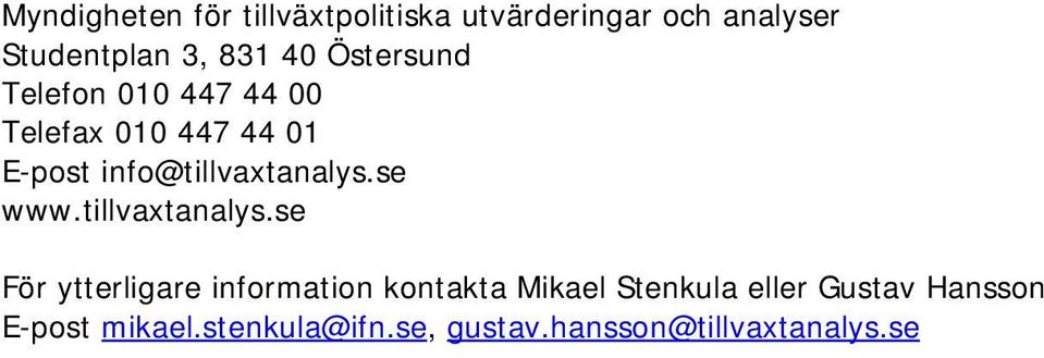 info@tillvaxtanalys.